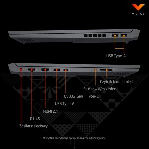 Laptop HP Victus 16-e0212nw Ryzen 7 5800H / 16 GB / 1 TB / W11 / RTX 3060 / 144 Hz (4P4C4EA) 15
