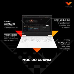 Laptop HP Victus 16-e0212nw Ryzen 7 5800H / 16 GB / 1 TB / W11 / RTX 3060 / 144 Hz (4P4C4EA) 23
