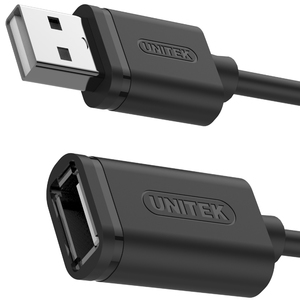 Kabel USB Unitek USB-A - USB-A 1.5 m Czarny (Y-C449GBK) 3