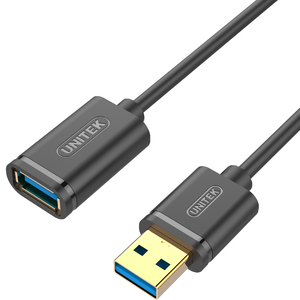 Kabel USB Unitek USB-A - USB-A 1.5 m Czarny (Y-C458GBK) 4