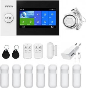 Huxgo Bezprzewodowy alarm 2G GSM + WiFi - HXA007 R7 + syrena przewodowa 105 db kompatybilny z aplikacją TUYA SMART 2