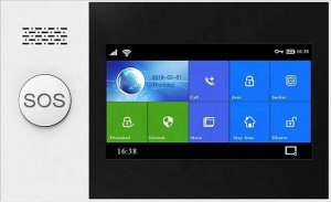 Huxgo Bezprzewodowy alarm 2G GSM + WiFi - HXA007 R7 + syrena przewodowa 105 db kompatybilny z aplikacją TUYA SMART 3