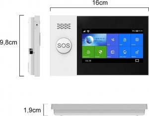 Huxgo Bezprzewodowy alarm 2G GSM + WiFi - HXA007 R7 + syrena przewodowa 105 db kompatybilny z aplikacją TUYA SMART 4