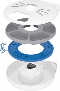 Catit Pixi Smart 6-Meal Feeder, karmidło automatyczne, dla kota, 32 × 34,5 × 9,2 cm 5
