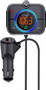 Transmiter FM Savio Savio TR-14 Transmiter FM z Bluetooth i ładowarką PD 2
