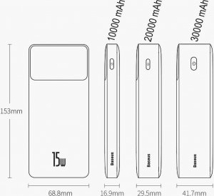 Powerbank Baseus Bipow Digital Display 15W 10000mAh Czarny 15