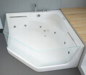 Wanna HDL Dwuosobowa wanna narożna z hydromasażem 150x150x55 3