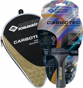 Donic Rakietka do tenisa stołowego CarboTec 7000 + pokrowiec 12
