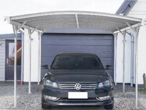 HDL Aluminiowa wiata samochodowa biała 505 x 300 2