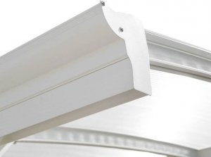 HDL Aluminiowa wiata samochodowa biała 505 x 300 9
