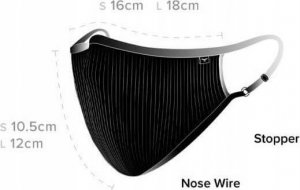 Maska antysmogowa Naroo NA MASK FU+ COPPER black - filtrująca L 3
