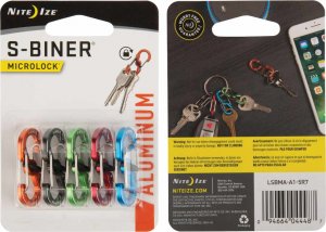 NiteIze Zestaw Karabinków Nite Ize S-Biner MicroLock Alum 4