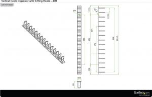 StarTech Organizer kabli D-Ring wertykalny 40U 2 szt. (CMVER40UD) 10