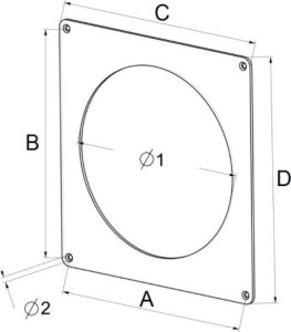 AWENTA Kołnierz przyścienny Awenta KO125-27/22 okrągły fi125mm z zaworem 5