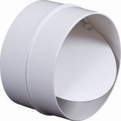 AWENTA Łącznik kanałów okrągłych Awenta KO125-22 z zaworem zwrotnym fi125mm biały 2