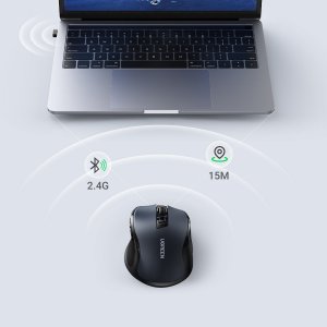 Mysz Ugreen optyczna mysz bezprzewodowa USB 2.4GHz 4000 DPI czarny (MU006) 12