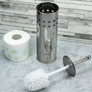 KingHoff SZCZOTKA DO WC Z pojemnikiem ze stali nierdzewnej KK-3220 4