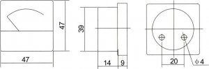 Blow 51-730# Miernik analog.amper.kw.30a polski 2
