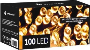 Lampki choinkowe Springos 100 LED białe ciepłe 10