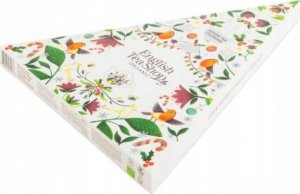 Kalendarz adwentowy English Tea Shop Zestaw herbatek trójkątny biały 25 piramidek BIO* 50g 2