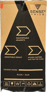 Fotel SENSE7 Prism materiałowy czarno-niebieski 17