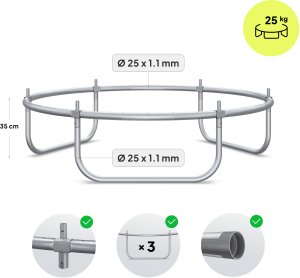 Trampolina ogrodowa Zipro Jump Pro OUT z siatką zewnętrzną 4FT 127cm 3