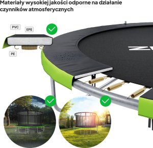 Trampolina ogrodowa Zipro Jump Pro Premium z siatką wewnętrzną 8FT 252cm 8