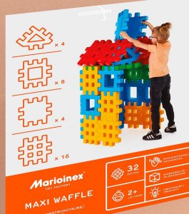 Marioinex Marioinex MEGA wafle GIGANT XXL, 32 elementy + trójkąty 8
