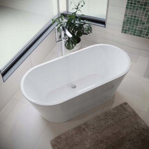 Wanna Cersanit SET B722: Wanna wolnostojąca owalna CREA 160x75 z baterią wolnostojącą CREA chrom (S601-141) 4