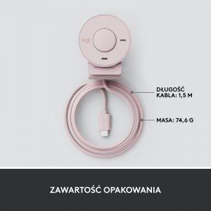 Kamera internetowa Logitech Brio 300 Rose (960-001448) 9