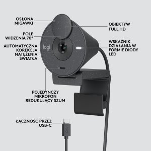 Kamera internetowa Logitech Brio 300 Graphite (960-001436) 6