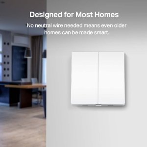 TP-Link Tapo S220 - Podwójny, jednobiegunowy wyłącznik światła Smart 5