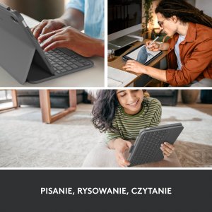 Logitech Slim Folio, etui z klawiaturą do iPada (10. gen. i A16), QWERTY układ US international - Szary (920-011413) 7