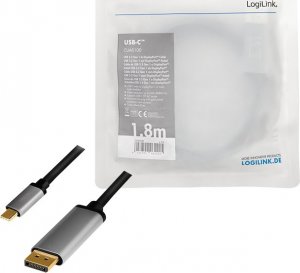Kabel USB LogiLink USB-C - HDMI 1.8 m Czarno-srebrny (CUA0100) 4
