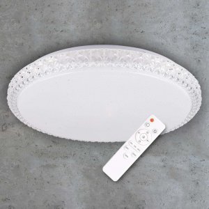 Lampa sufitowa Polux Plafon LAMPA sufitowa IRINA 310767 Polux glamour OPRAWA okrągła LED 36W 2700-6500K z efektem gwiazd biały 4
