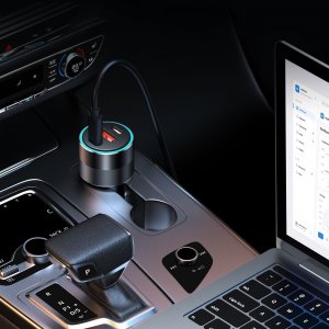 Ładowarka Choetech Choetech szybka ładowarka samochodowa 130W 2xUSB-C + USB-A czarny (TC0011) 5