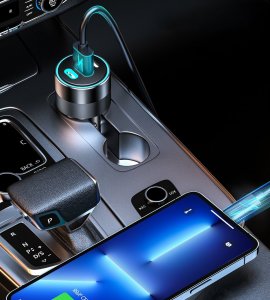Ładowarka Choetech Choetech szybka ładowarka samochodowa 130W 2xUSB-C + USB-A czarny (TC0011) 7