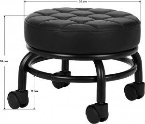 Activeshop TABORET KOSMETYCZNY DO PEDICURE H-13 CZARNY 4