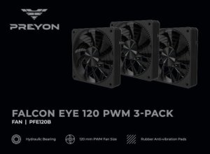 Obudowa PREYON Obudowa PREYON Nest Meshy (PRENM02B) + Wentylator PREYON Falcon Eye 120 PWM 3-pack (PFE1203B) 42