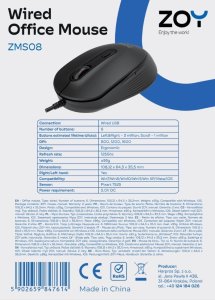 Klawiatura + mysz ZOY Mysz ZOY ZMS08 czarna + Klawiatura ZOY ZK800 + Podkładka ZOY czarna ZMP30 + Torba ZOY ProBag 16" ZLB16 41