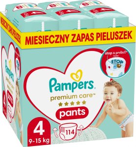 Pampers Pieluchomajtki Premium Care 4, 9-15 kg, 114 szt. x2 2