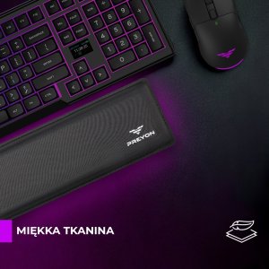 Klawiatura PREYON PREYON SILENT CLAW TKL RED + Podkładka pod nadgarstki Falcon Soft TKL 20