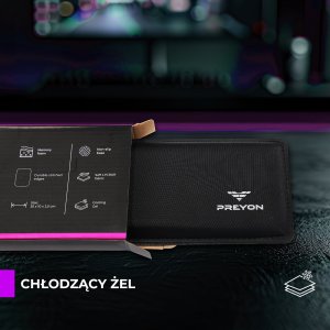 Klawiatura PREYON PREYON SILENT CLAW TKL YELLOW + Podkładka pod nadgarstki Falcon Soft TKL 20