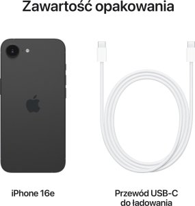 Smartfon Apple iPhone 16e 5G 8/256GB Czarny (MD1T4) + FlexibleGlass + Etui MagCase 10
