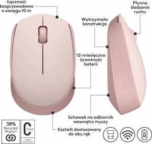 Mysz Logitech M171 różowa (910-006865) 8