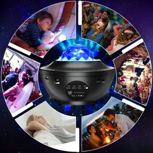 Retoo PROJEKTOR GWIAZD STAR LAMPKA NOCNA LED USB + PILOT 15