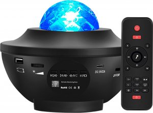 Retoo PROJEKTOR GWIAZD STAR LAMPKA NOCNA LED USB + PILOT 2