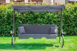 Furnide Furnide Huśtawka ogrodowa "Relax Plus" szara 3