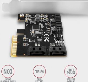 Kontroler Axagon PCIe 3.0 x4 - 4x SATA III (PCES-SA4X4) 4