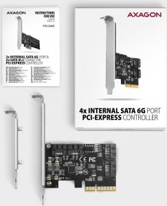 Kontroler Axagon PCIe 3.0 x4 - 4x SATA III (PCES-SA4X4) 5